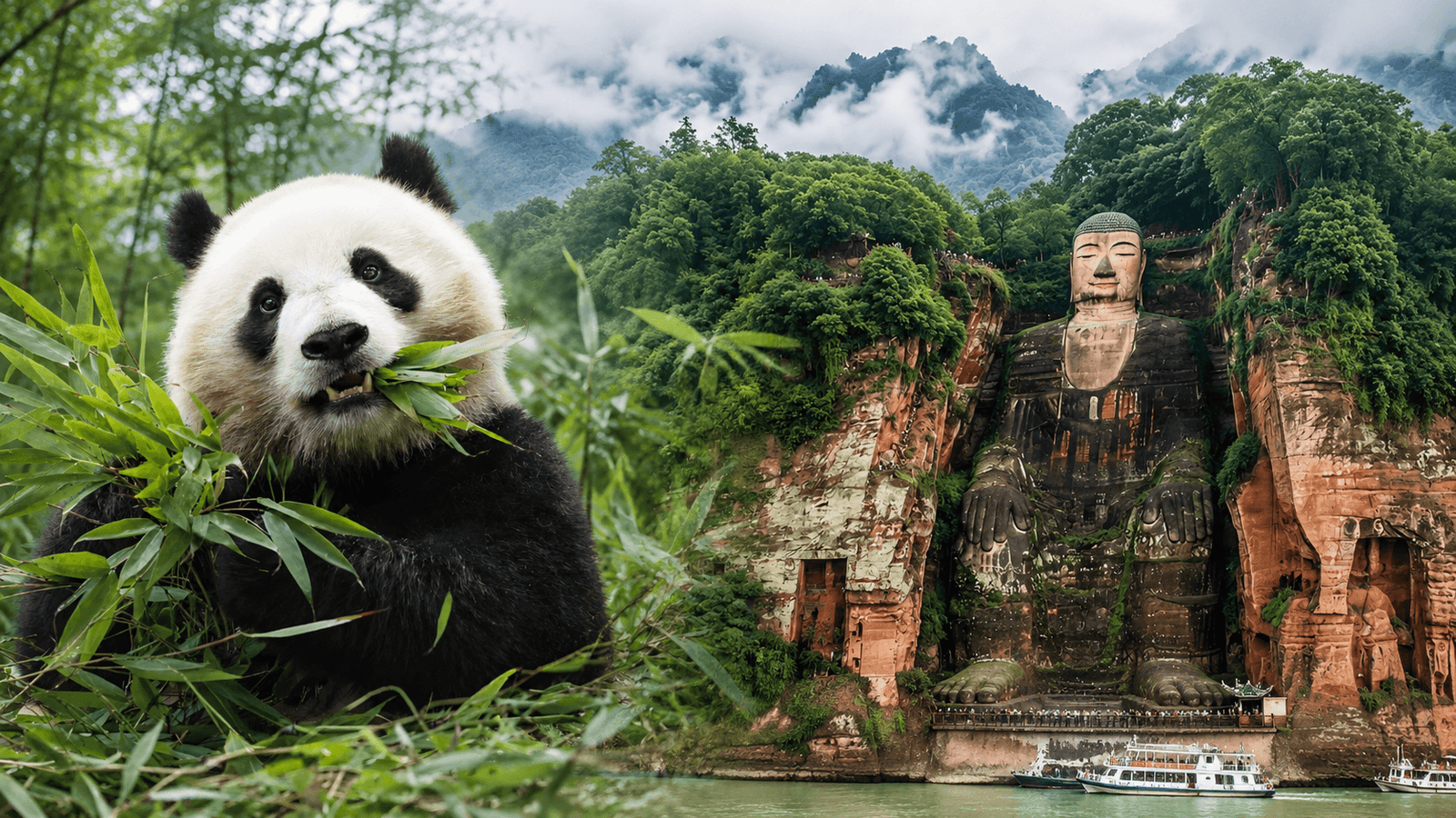 1 day sichuan dual icons panda base & leshan giant buddha